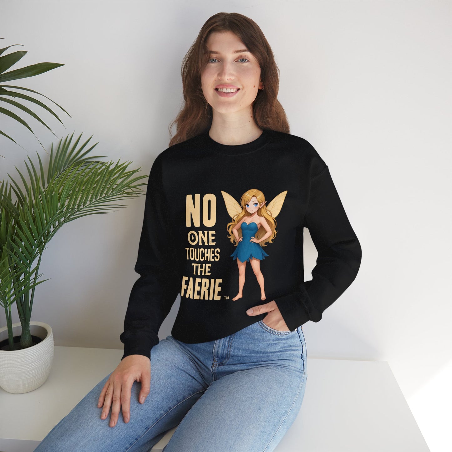 "No One Touches the Faerie" - Soft, mid-weight Crewneck Sweatshirt