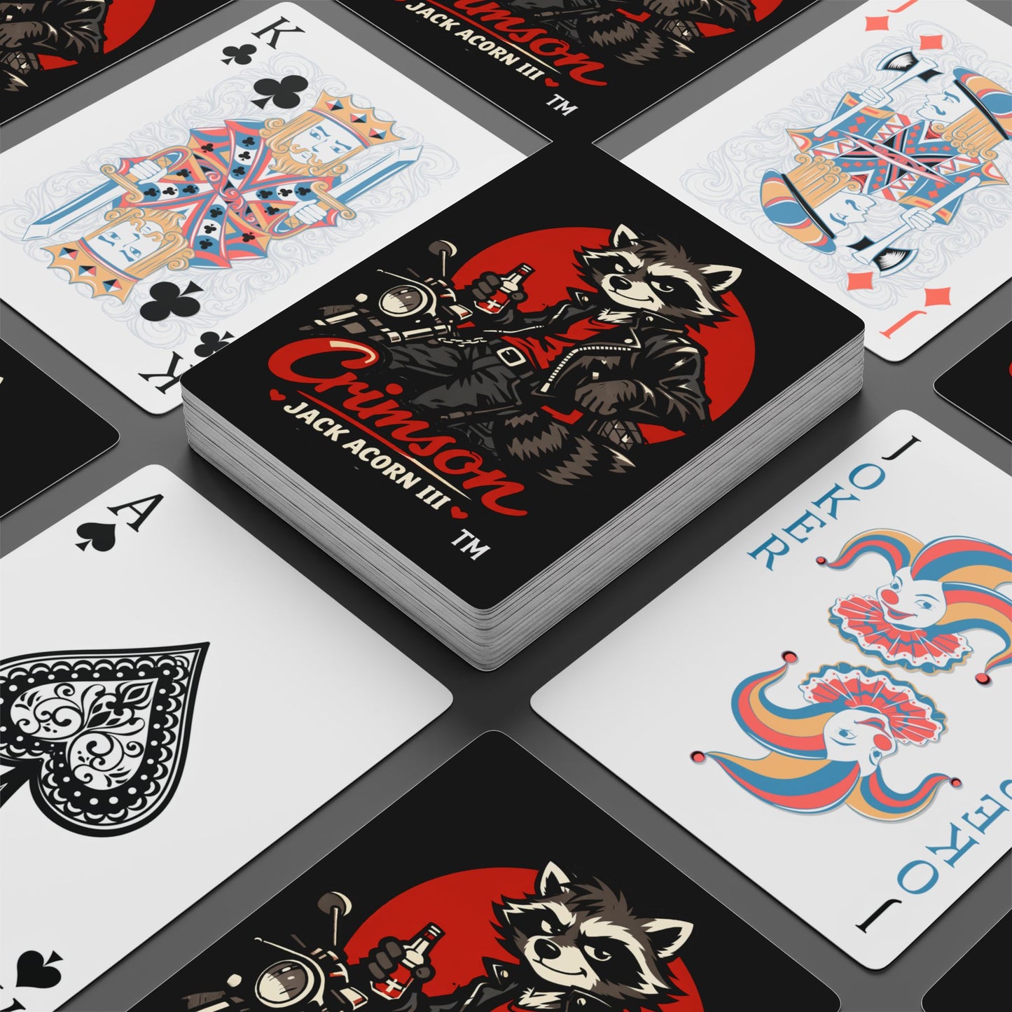 "Crimson Jack Acorn III(TM)" - Poker Playing Cards