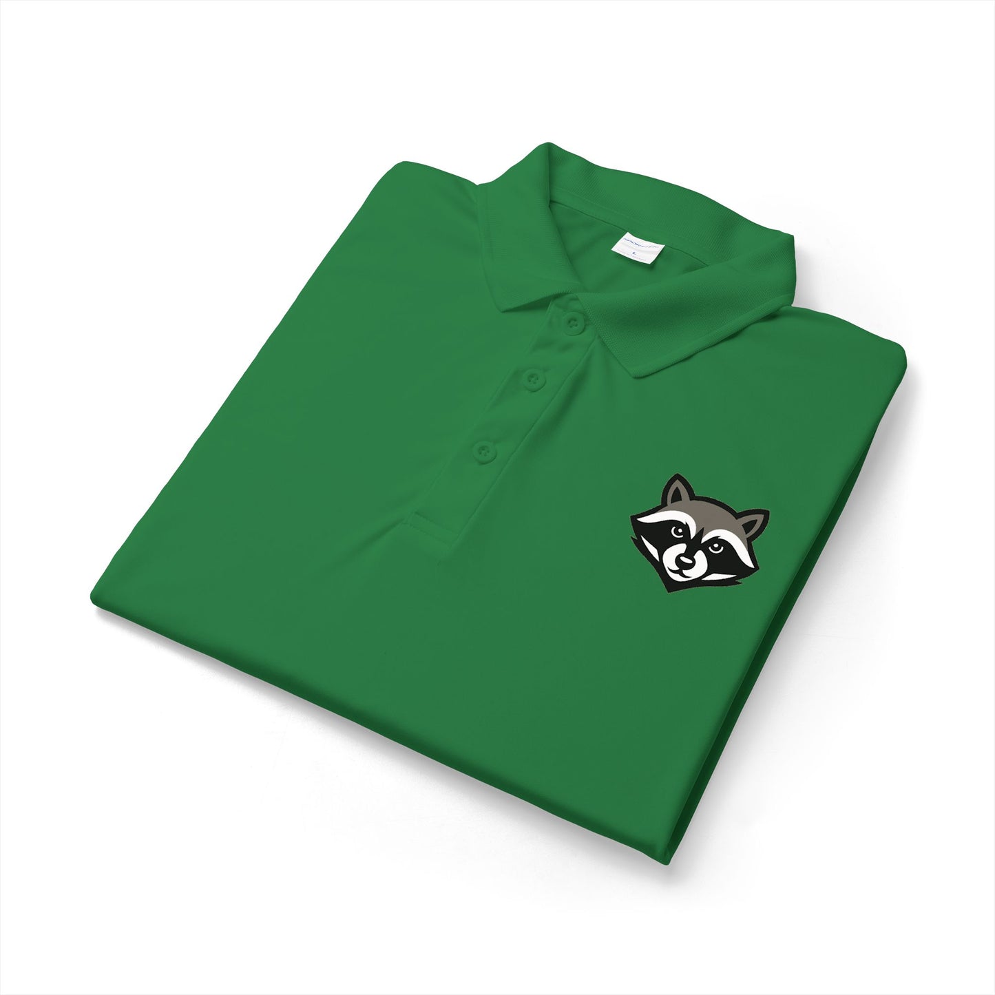 Raccoon Logo Polo Shirt — Classic Embroidered Casual Workwear