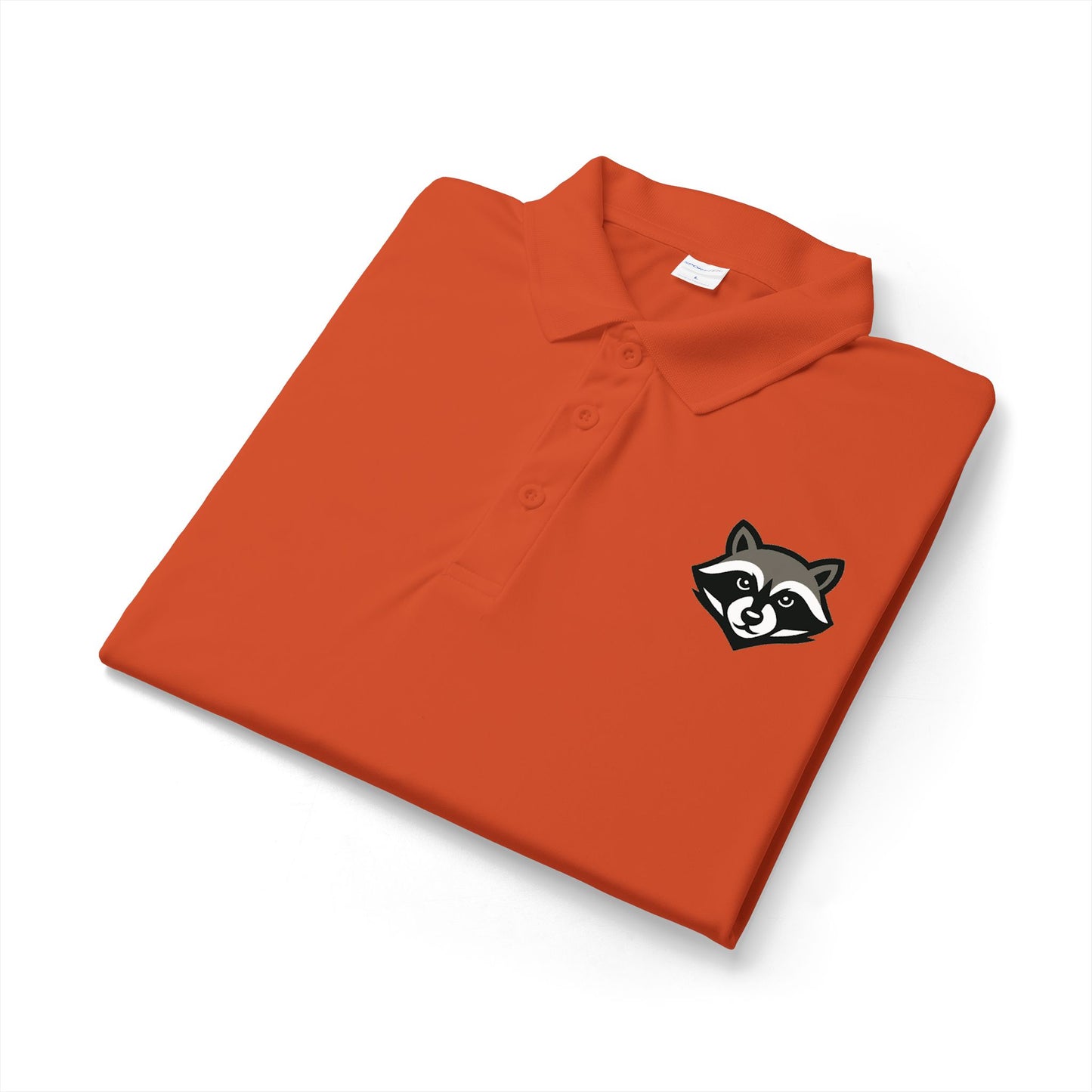 Raccoon Logo Polo Shirt — Classic Embroidered Casual Workwear