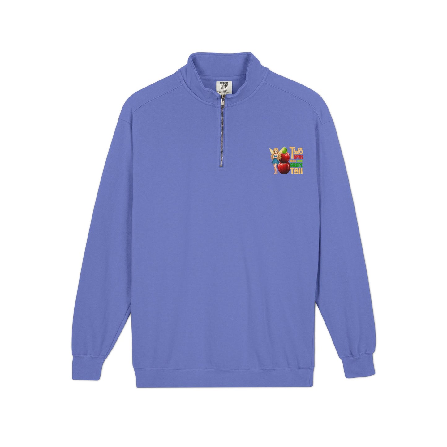 "Two Apples and a Green Grape Tall"  -  Unisex Quarter-Zip Sweatshirt