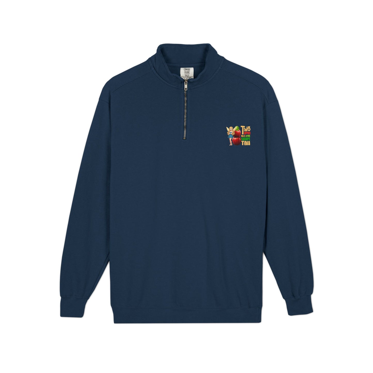 "Two Apples and a Green Grape Tall" Quarter-Zip Sweatshirt — Unisex