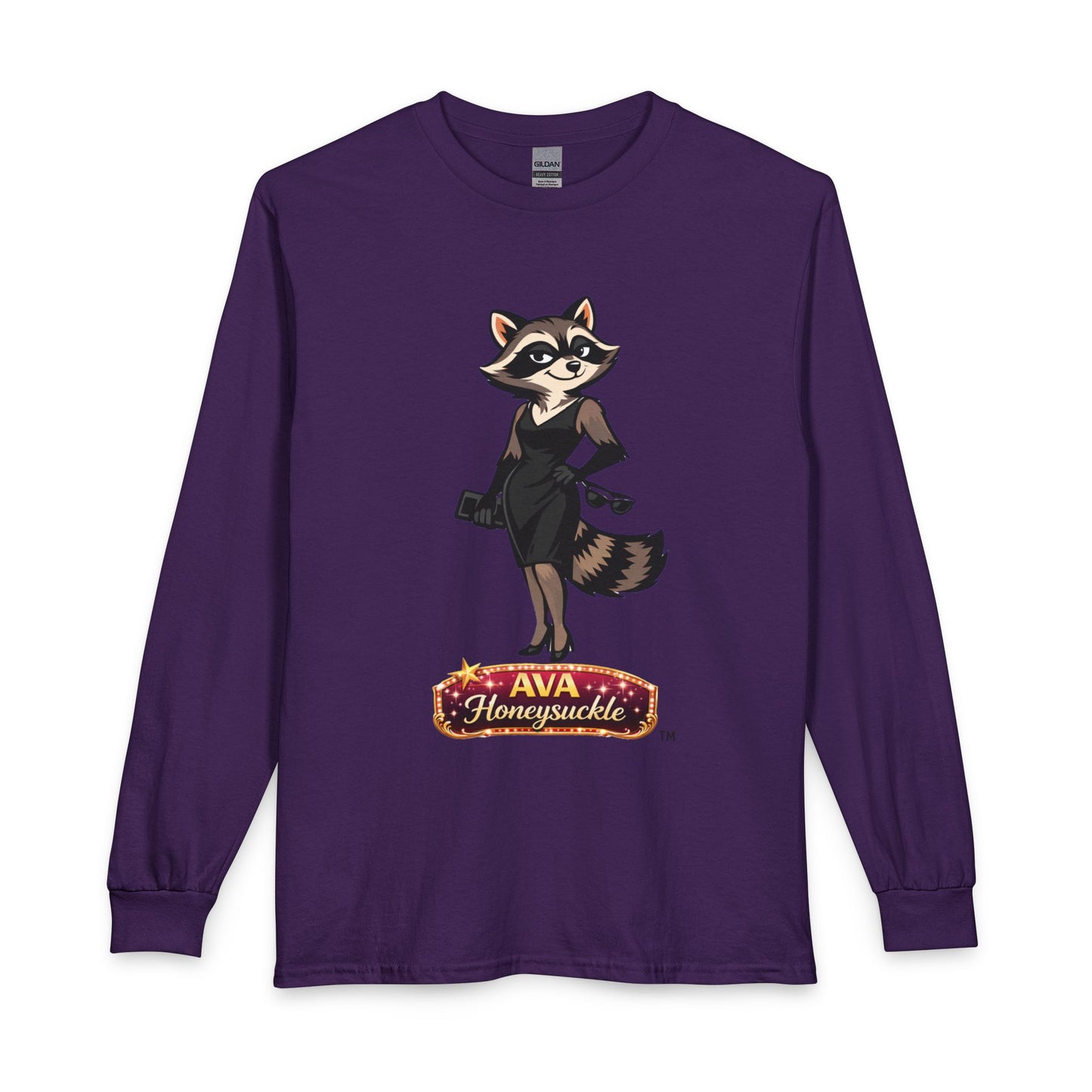 Ava Honeysuckle Raccoon Graphic Long Sleeve Tee
