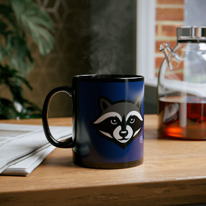 Trash Panda Publishing Raccoon Coffee Mug — Blue Black Ceramic Mug (11oz/15oz)