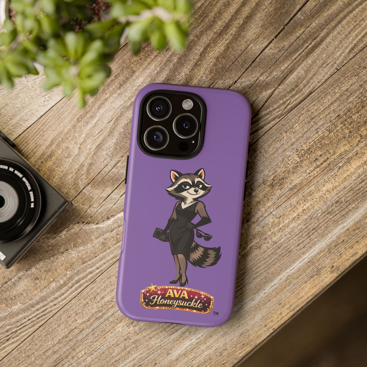"Ava Honeysuckle" - Phone Case – Purple Cute Character Protective Cover