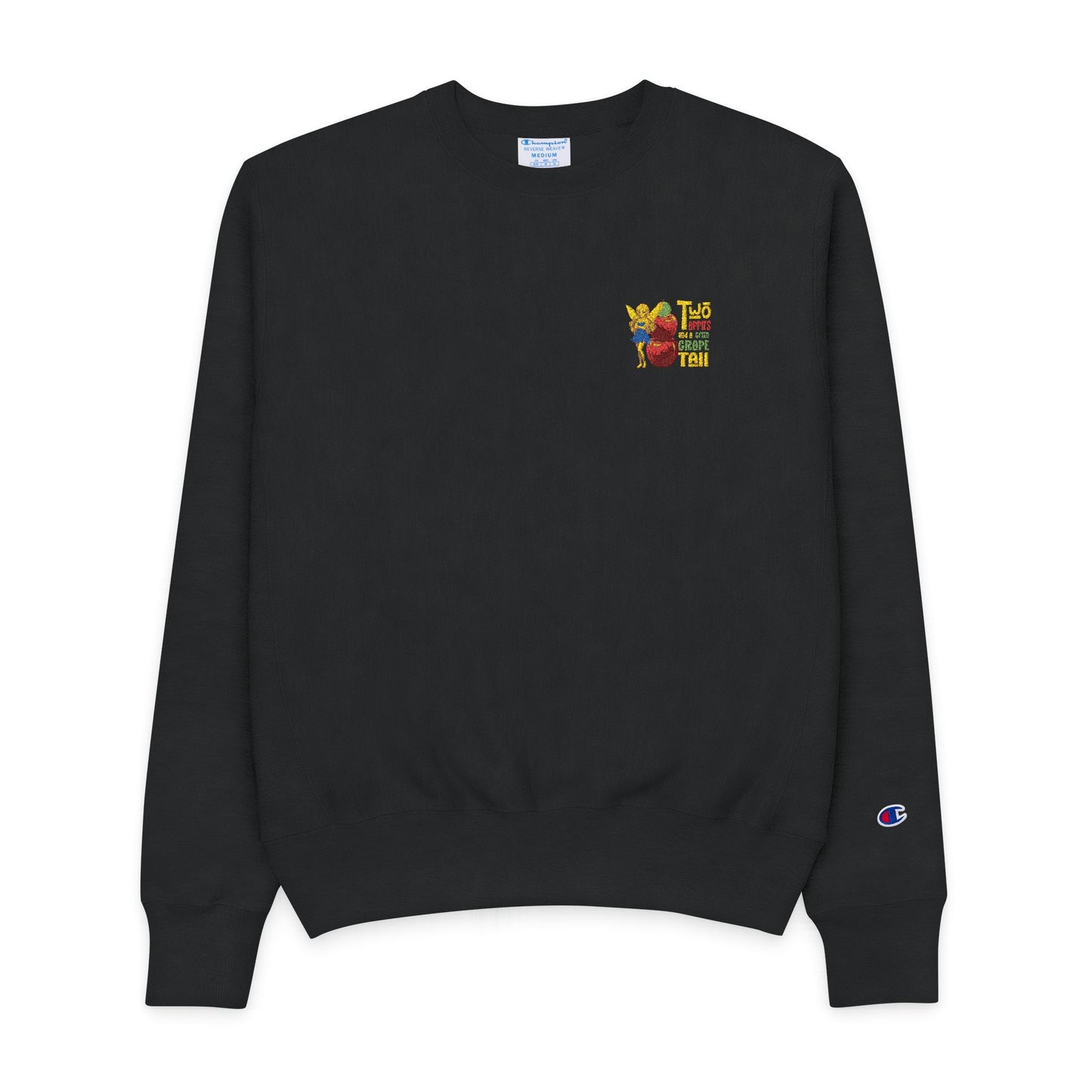 "Two Apples and a Green Grape Tall" - Men's Champion Crewneck Sweatshirt