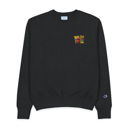 "Two Apples and a Green Grape Tall" - Men's Champion Crewneck Sweatshirt