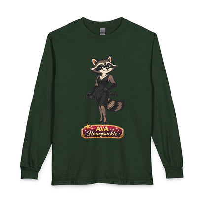 Ava Honeysuckle Raccoon Graphic Long Sleeve Tee