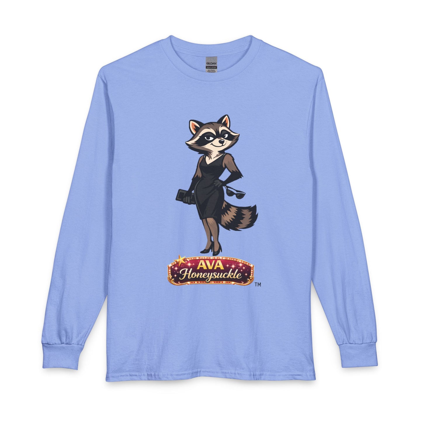 Ava Honeysuckle Raccoon Graphic Long Sleeve Tee