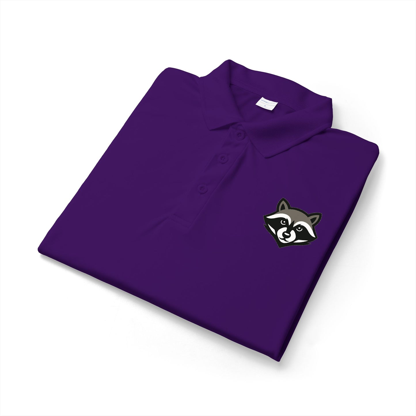 Raccoon Logo Polo Shirt — Classic Embroidered Casual Workwear