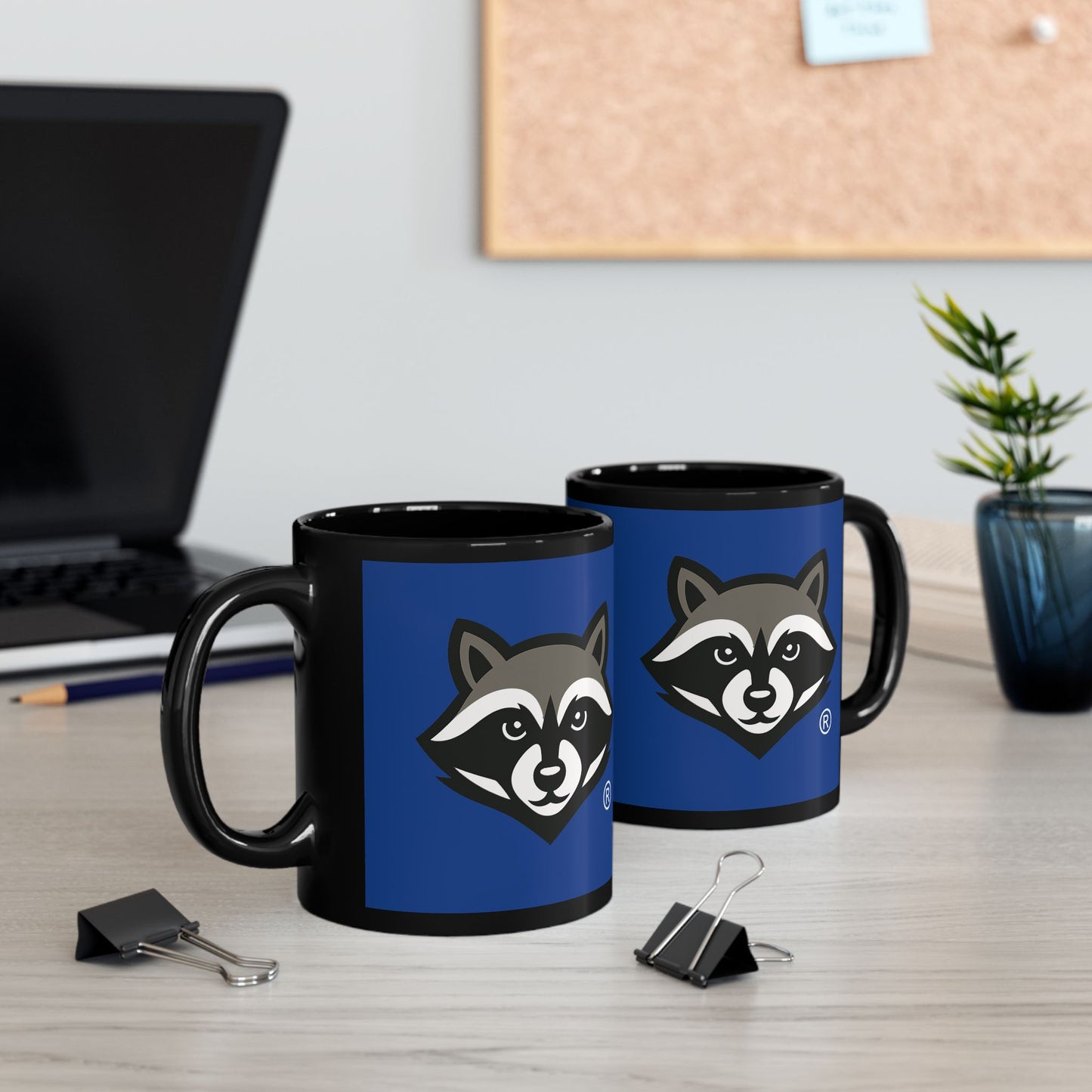Trash Panda Publishing Raccoon Coffee Mug — Blue Black Ceramic Mug (11oz/15oz)