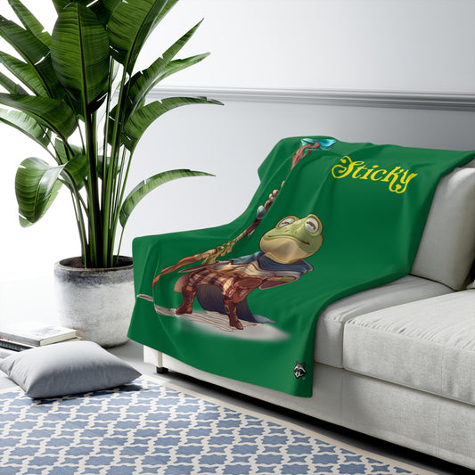 "Sticky" - Sherpa Fleece Blanket