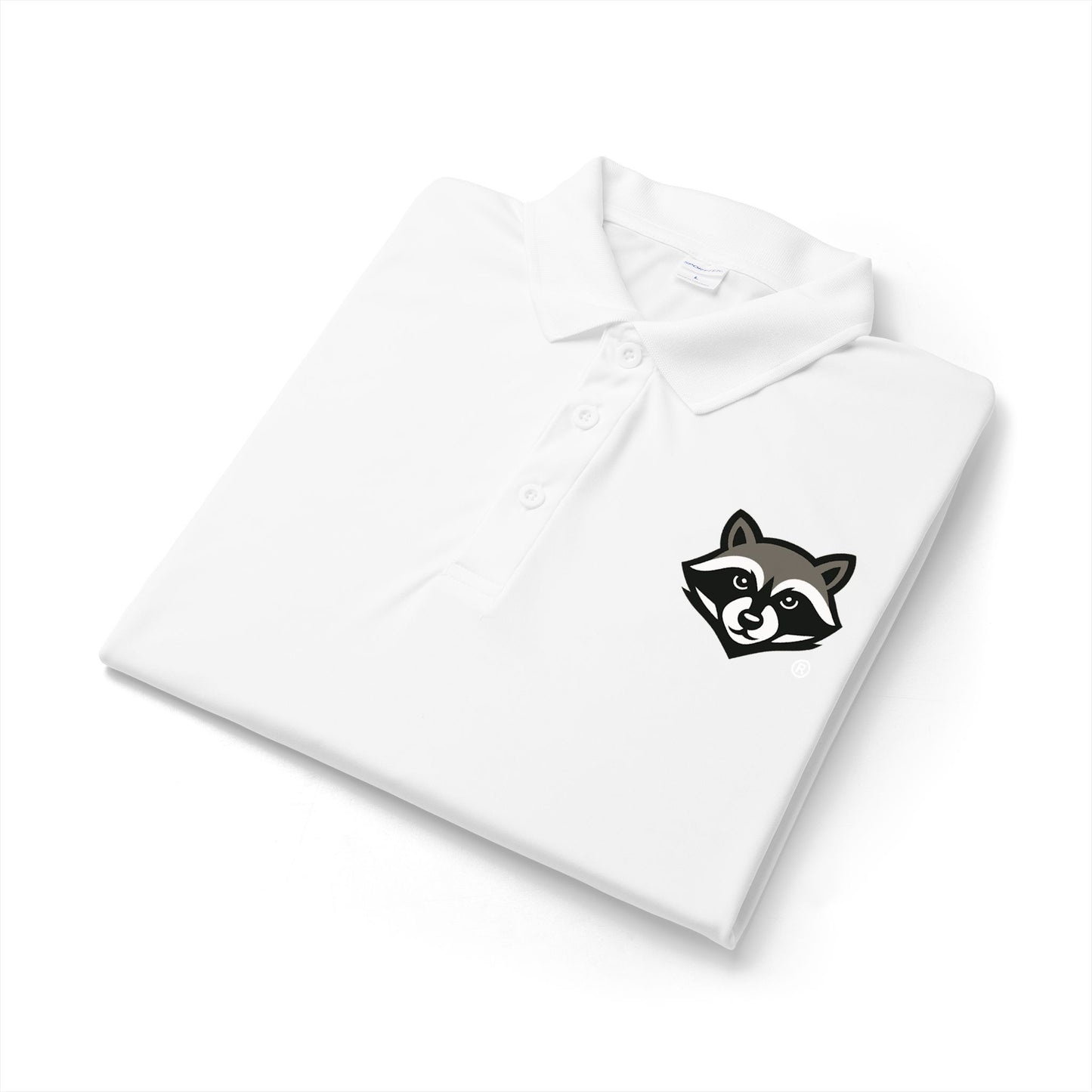 Raccoon Logo Polo Shirt — Classic Embroidered Casual Workwear
