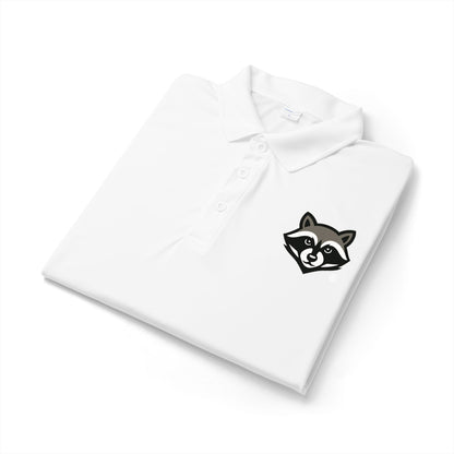 Raccoon Logo Polo Shirt — Classic Embroidered Casual Workwear