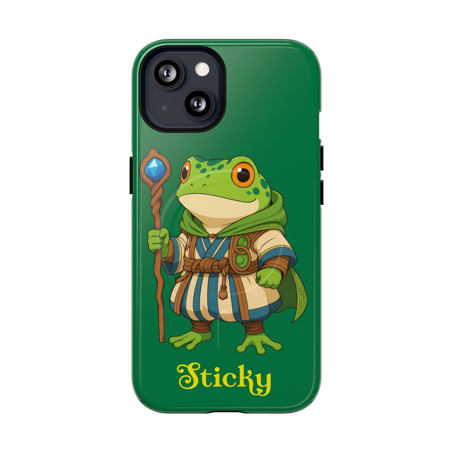Sticky (iphone 17 and 13) Tough Magnetic Phone Case – "Sticky" Fantasy Mage Design