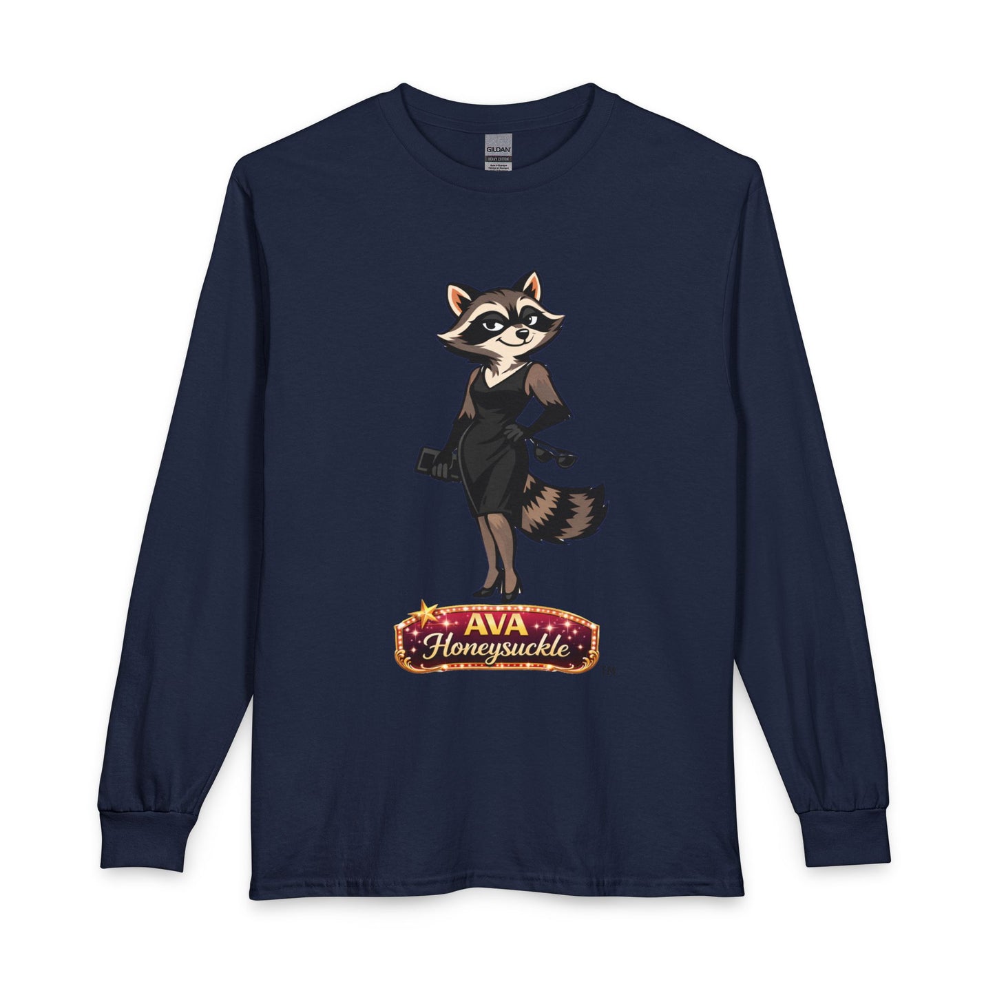 Ava Honeysuckle Raccoon Graphic Long Sleeve Tee