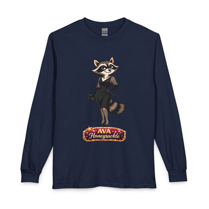 Ava Honeysuckle Raccoon Graphic Long Sleeve Tee