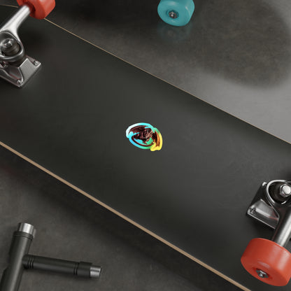 Holographic Dragon Sticker — Die-Cut Sparkle Decal for Laptops, Skateboards & Gear