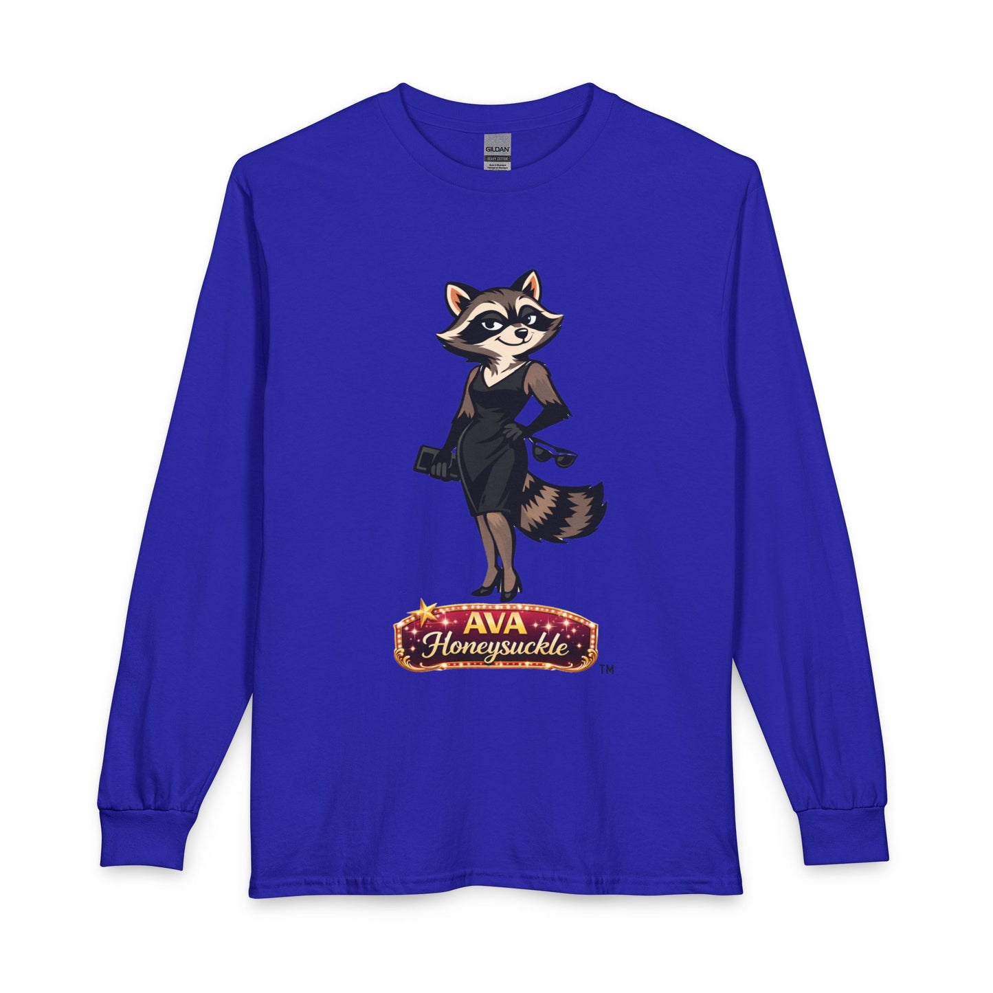 Ava Honeysuckle Raccoon Graphic Long Sleeve Tee