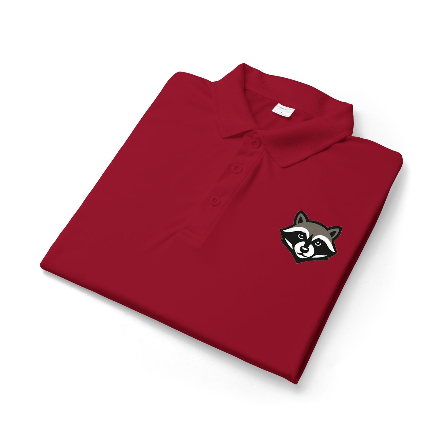 Raccoon Logo Polo Shirt — Classic Embroidered Casual Workwear