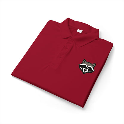 Raccoon Logo Polo Shirt — Classic Embroidered Casual Workwear