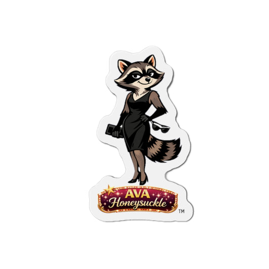 AVA HONEYSUCKLE™ Collection – Raccoon Die-Cut Refrigerator Magnet