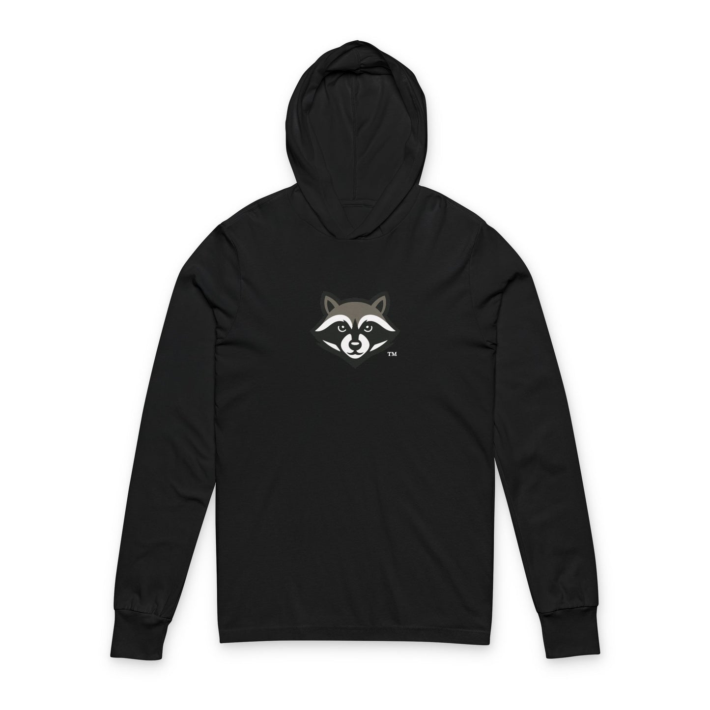 Trash Panda Publishing Raccoon(TM) Logo Hoodie Tee — Casual Hooded Long-Sleeve Tee