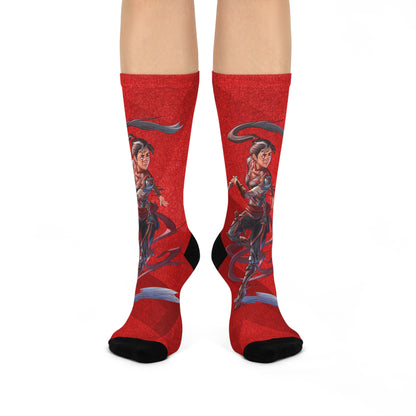 Harper Darrow Red Fantasy Crew Socks – Tales of Valla Collection