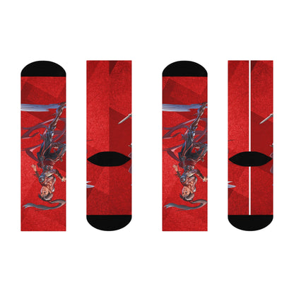 Harper Darrow Red Fantasy Crew Socks – Tales of Valla Collection