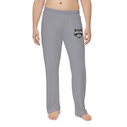 Raccoon Print Men’s Pajama Pants — Cozy Grey All-Over-Print Lounge Pants