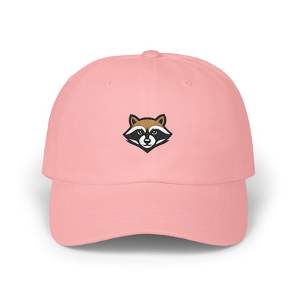 Dad Cap — Embroidered Raccoon Logo Dad Hat (Back Text: TrashPanda Est. 2025)