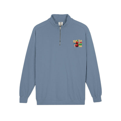"Two Apples and a Green Grape Tall"  -  Unisex Quarter-Zip Sweatshirt