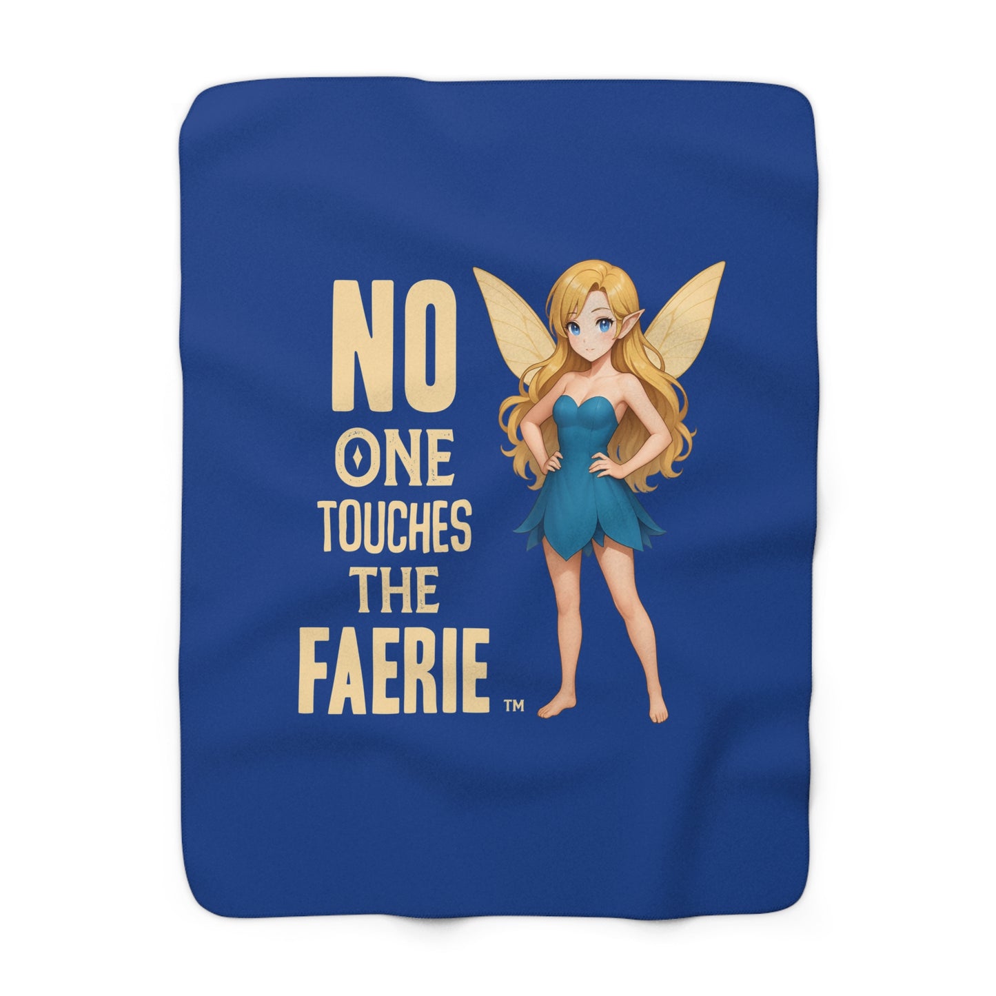 "No One Touches the Faerie(TM)" - Escala Winter Fleece Throw
