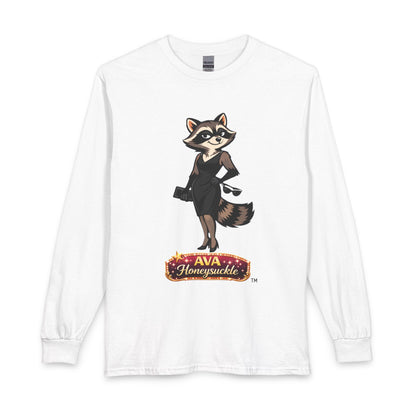 Ava Honeysuckle Raccoon Graphic Long Sleeve Tee