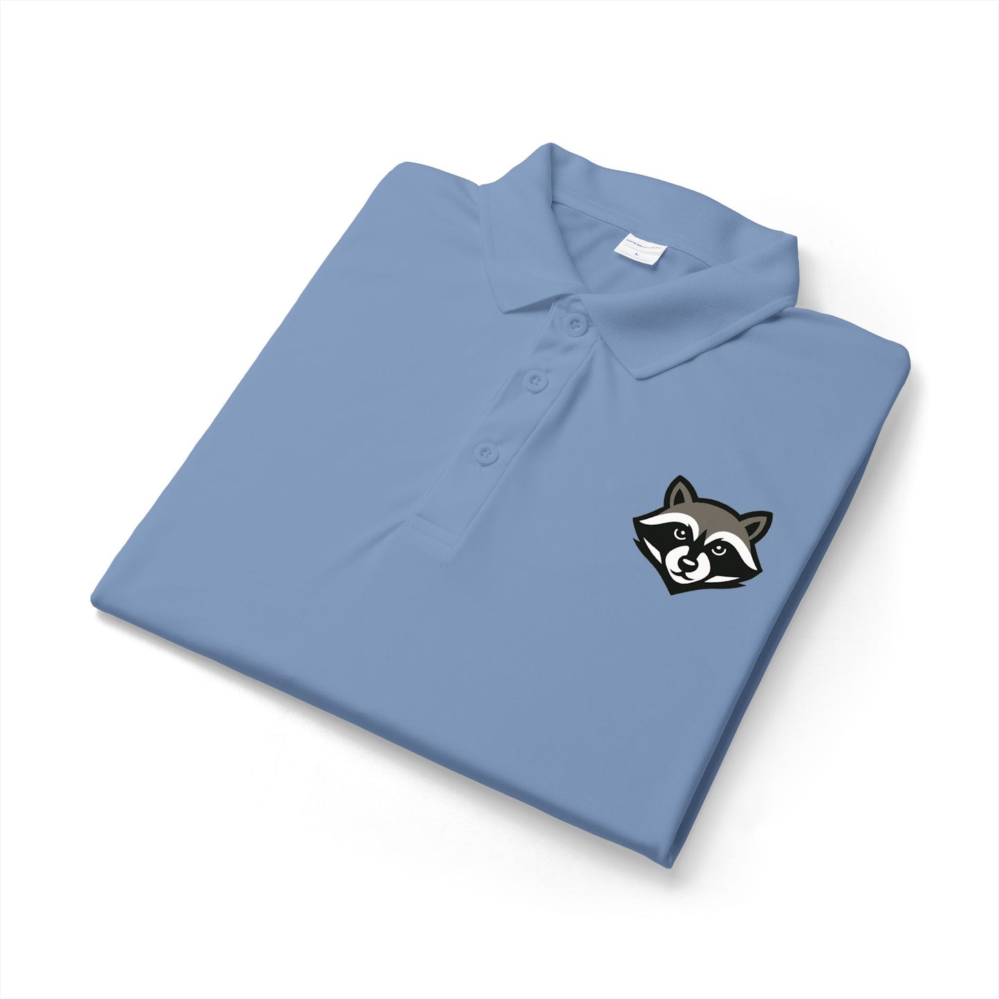 Raccoon Logo Polo Shirt — Classic Embroidered Casual Workwear