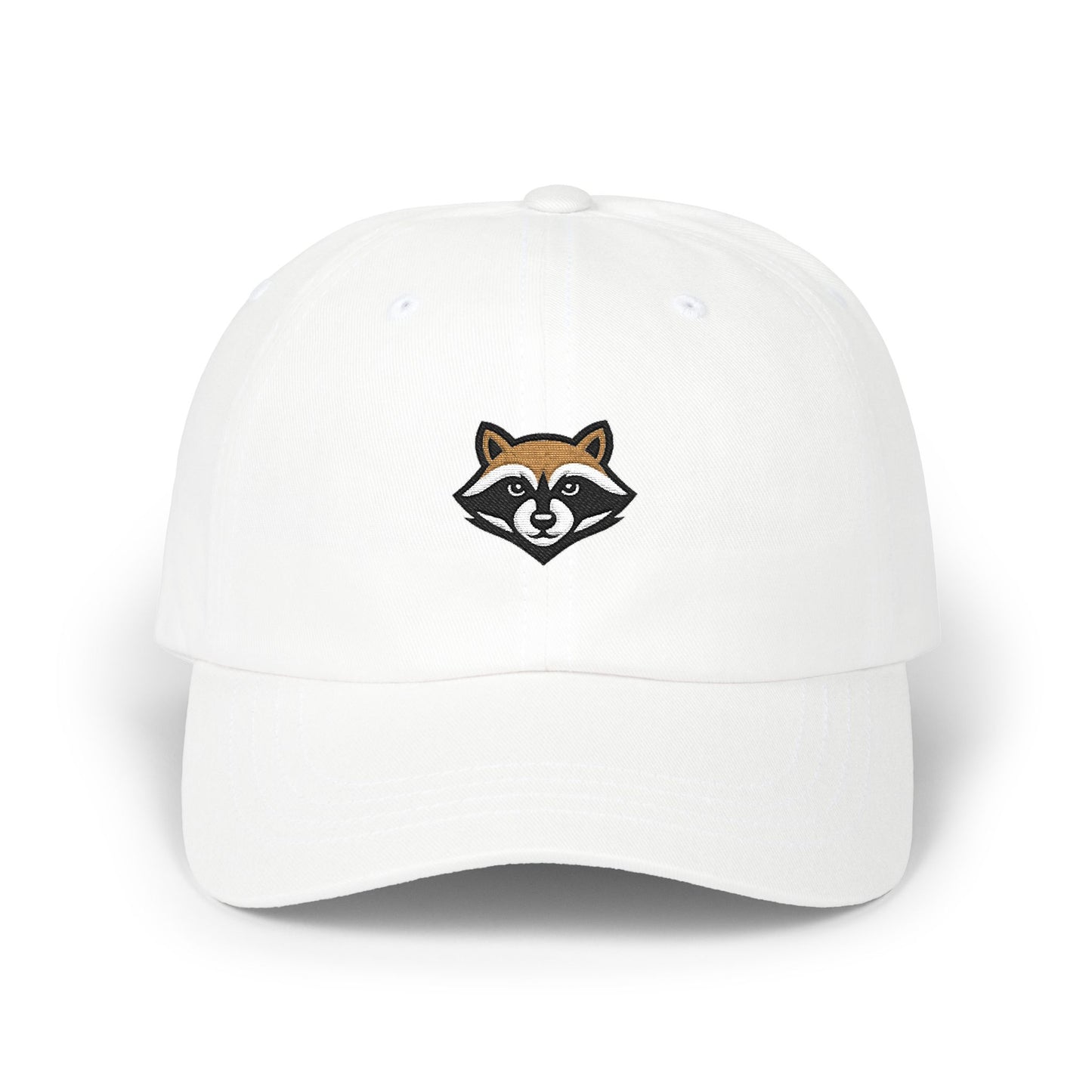 Dad Cap — Embroidered Raccoon Logo Dad Hat (Back Text: TrashPanda Est. 2025)
