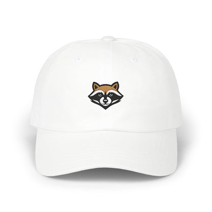 Dad Cap — Embroidered Raccoon Logo Dad Hat (Back Text: TrashPanda Est. 2025)