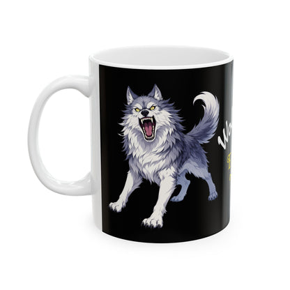 Wolf Totem Ceramic Mug — "Escala's Wish" Coffee Cup (11oz & 15oz)