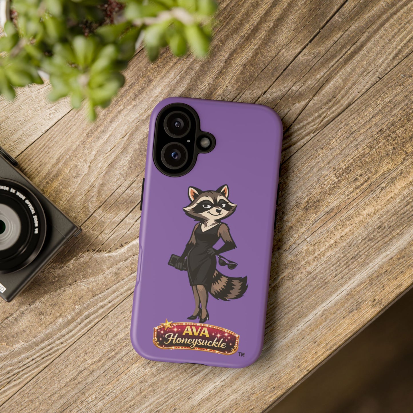 "Ava Honeysuckle" - Phone Case – Purple Cute Character Protective Cover