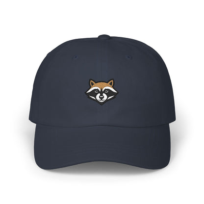 Dad Cap — Embroidered Raccoon Logo Dad Hat (Back Text: TrashPanda Est. 2025)