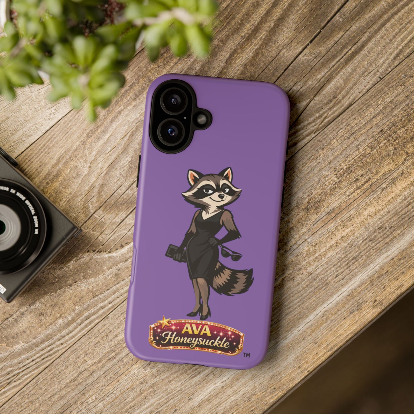 "Ava Honeysuckle" - Phone Case – Purple Cute Character Protective Cover