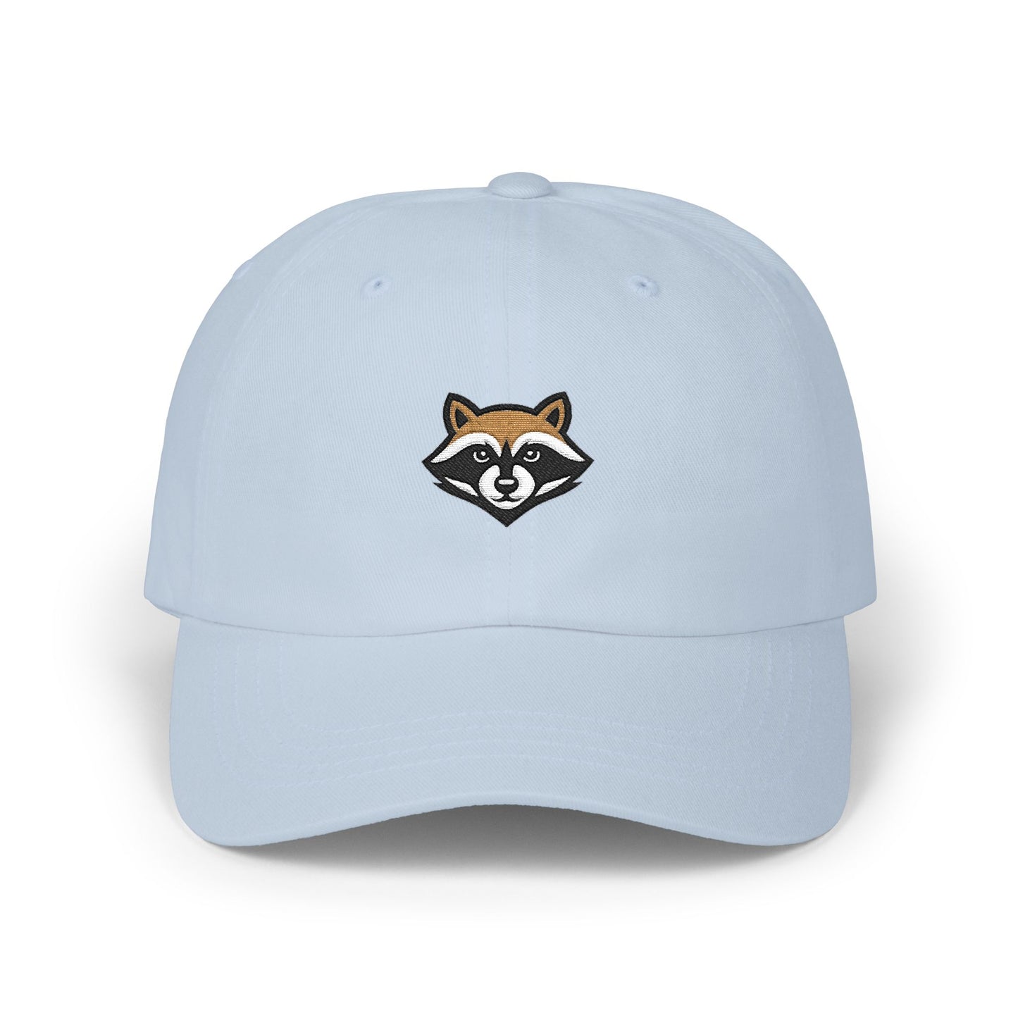 Dad Cap — Embroidered Raccoon Logo Dad Hat (Back Text: TrashPanda Est. 2025)