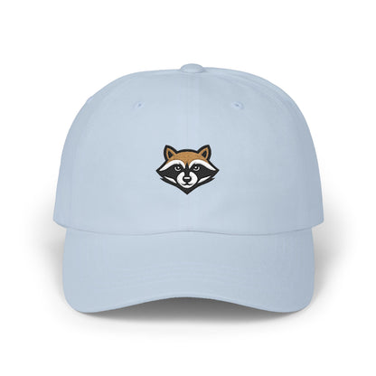 Dad Cap — Embroidered Raccoon Logo Dad Hat (Back Text: TrashPanda Est. 2025)