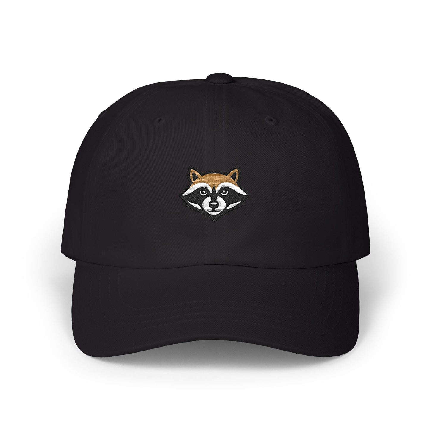 Dad Cap — Embroidered Raccoon Logo Dad Hat (Back Text: TrashPanda Est. 2025)