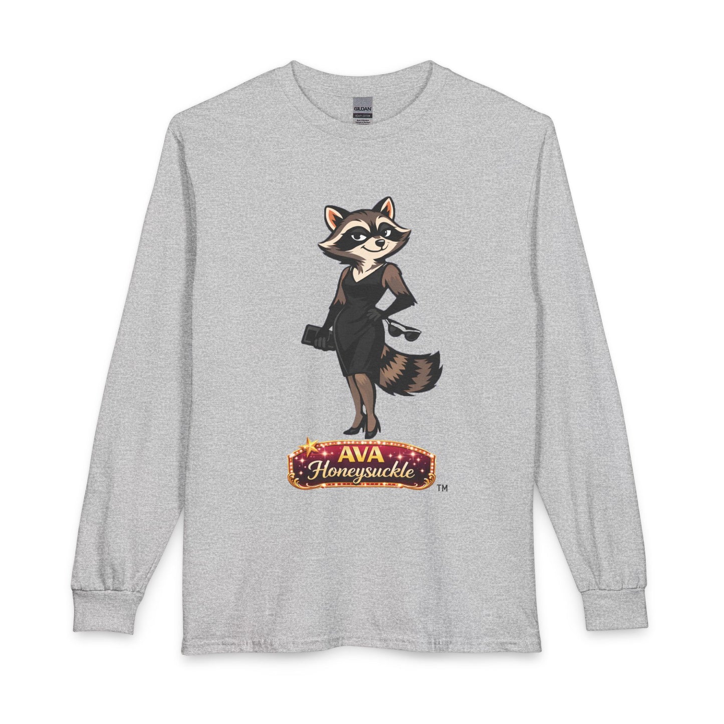 Ava Honeysuckle Raccoon Graphic Long Sleeve Tee