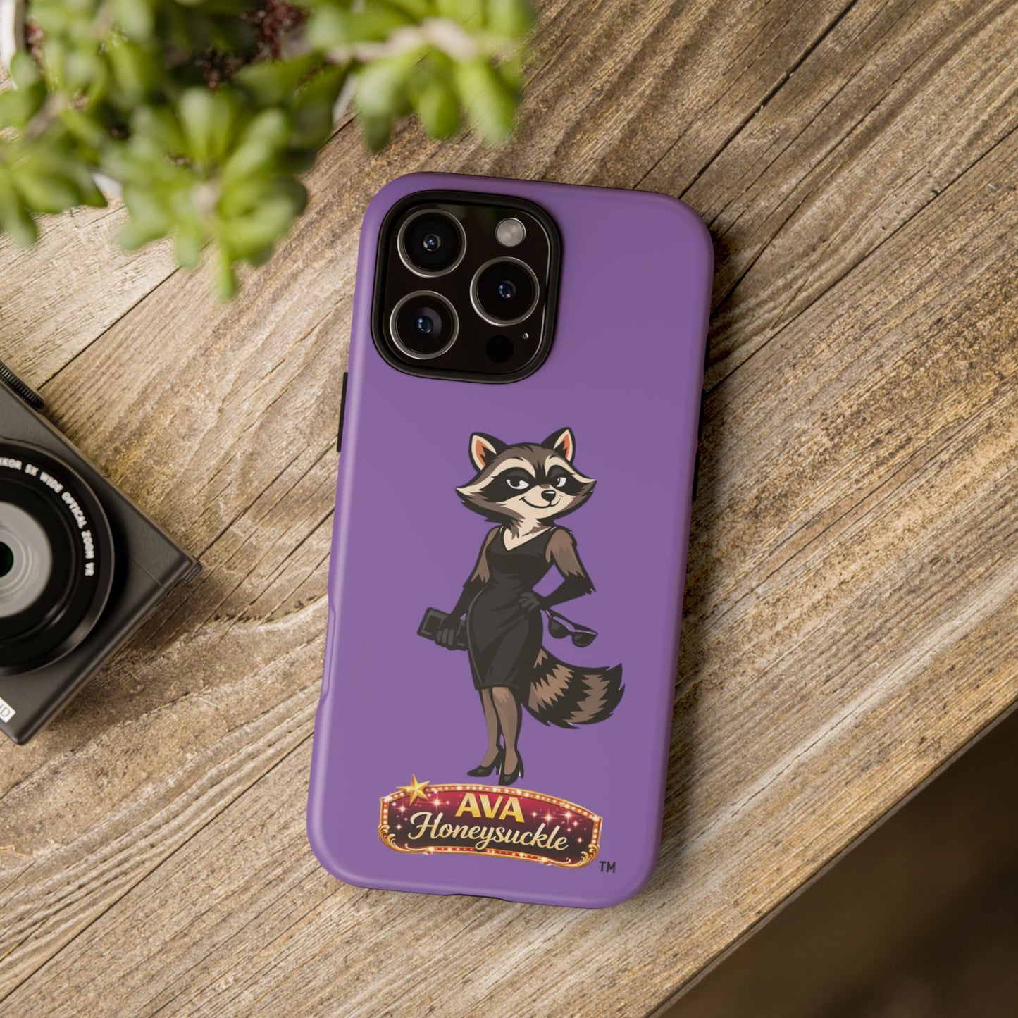 "Ava Honeysuckle" - Phone Case – Purple Cute Character Protective Cover