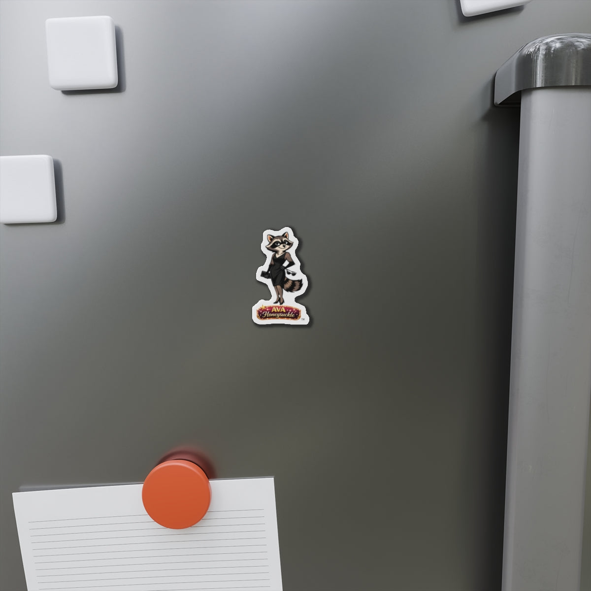 AVA HONEYSUCKLE™ Collection – Raccoon Die-Cut Refrigerator Magnet