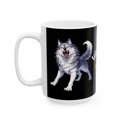 Wolf Totem Ceramic Mug — "Escala's Wish" Coffee Cup (11oz & 15oz)