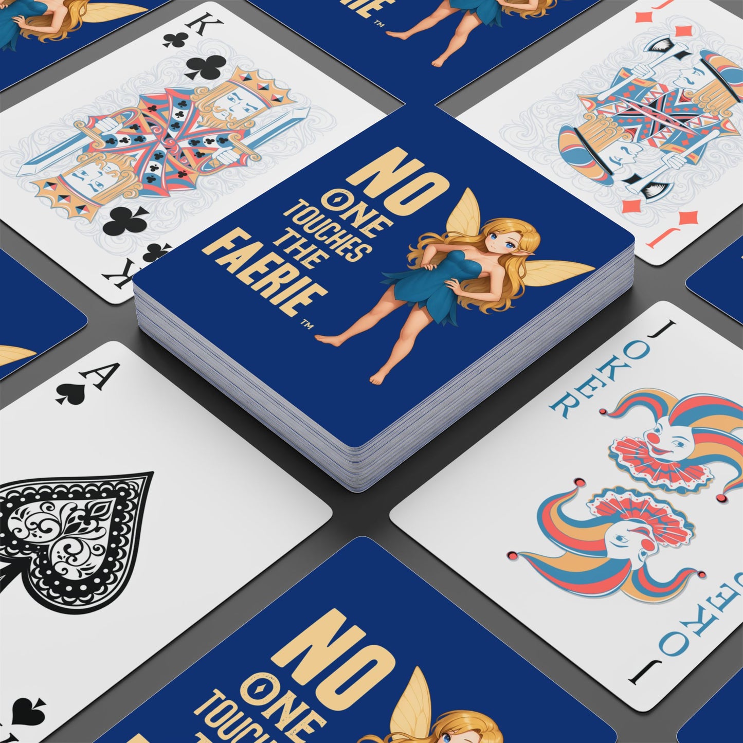 “No One Touches the Faerie(TM)” - Poker Playing Cards