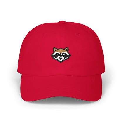 Dad Cap — Embroidered Raccoon Logo Dad Hat (Back Text: TrashPanda Est. 2025)